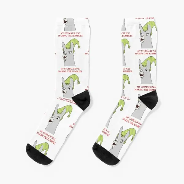 

Llamas With Hats My Stomach Was Makin Crew Socks Ankle Women Mens Knee High Black Best