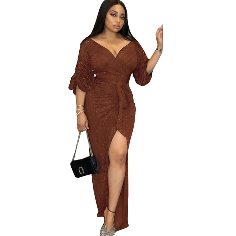 

2021 Women's V-neck Breast Wrapped Bridesmaid Dress