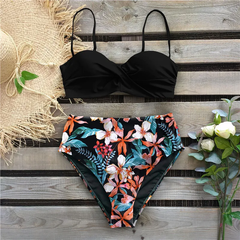 Sexy Bikini 2021 Female Swimsuit Women Swimwear Thong Push Up Bikinis Set High Waist Swimming Suits Ruffled Bathing Suit