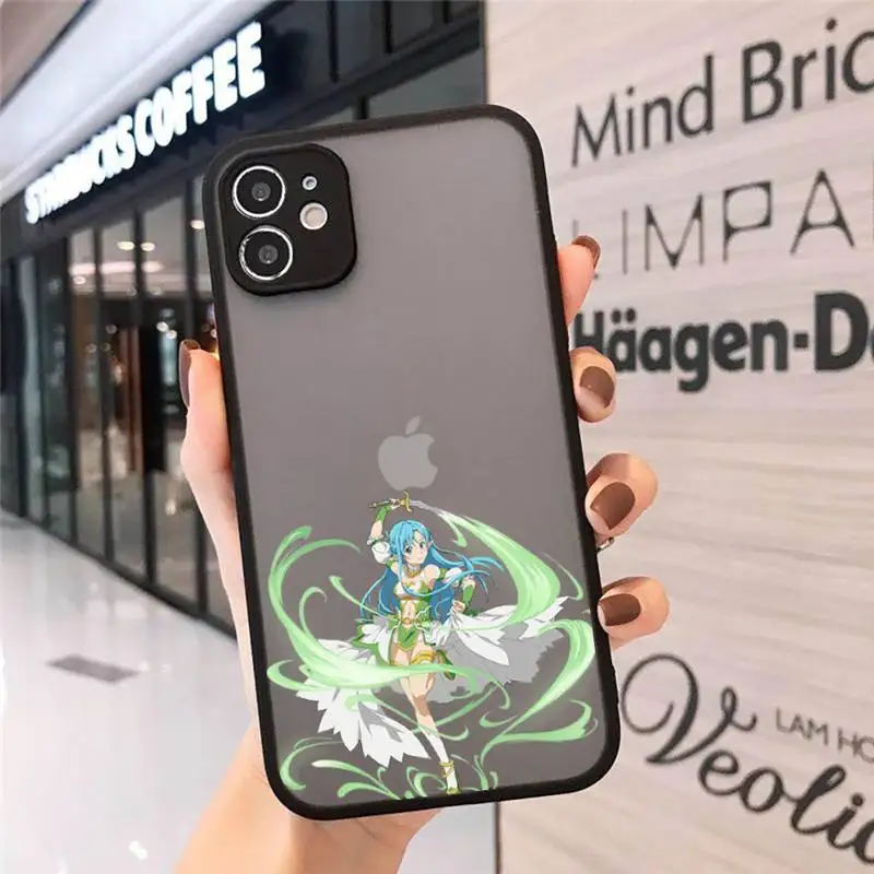 

Sword Art Online SAO Anime Phone Case For iphone 12 11 8 7 plus mini x xs xr pro max matte transparent cover