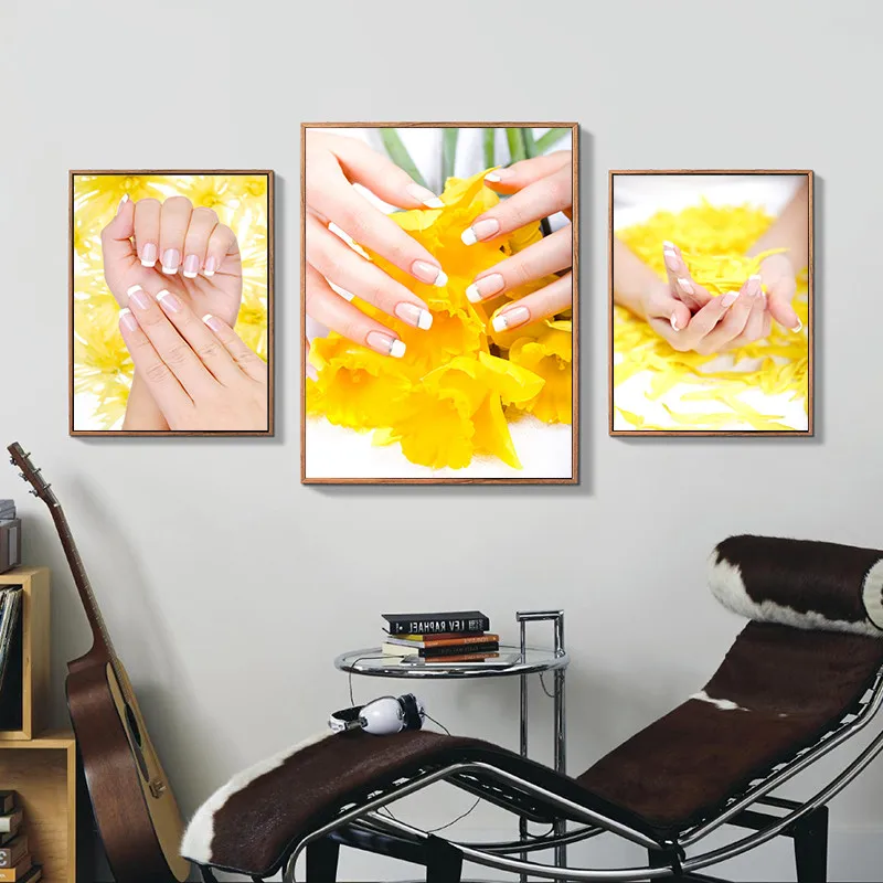 

Colorful Nail Art Canvas Painting Print Manicure Make-up Poster Modern Home Decor Wall Pictures For Manicure Shop Unframed