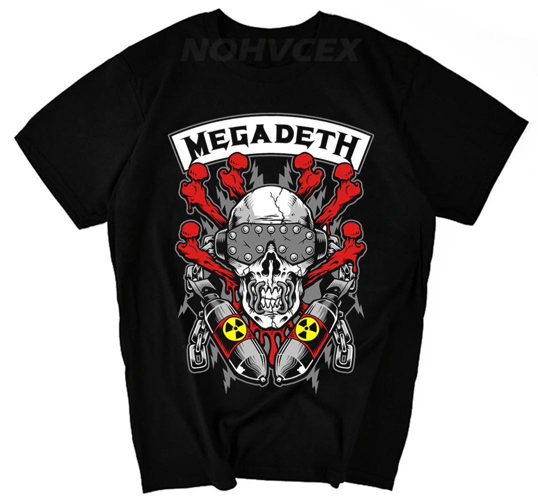 Megadeth Band Heavy Metal рок-ролл Поп Футболка с коротким рукавом летняя повседневная