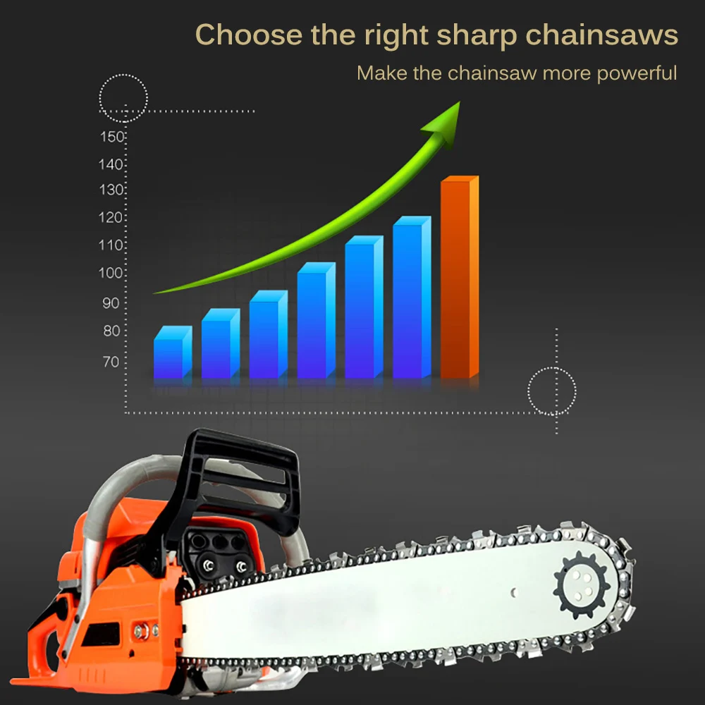 

2pcs/set Chainsaw Saw Chain Drive Link Pitch Gauge 3/8-50 section saw chain Chain saw Blade For Husqvarna Garden Tools