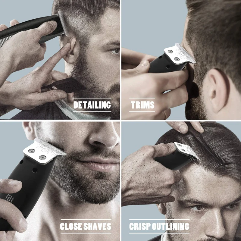 

T-Shaped Contour Beard/Hair Trimmer, Cordless Precision Hair Clipper Haircut Tool Kit, Home Hair Clipper