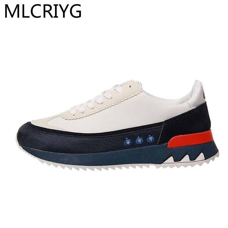 

Spring New Women's Casual Shoes Thick-soled Lace-up Fashion Women's Comfortable Walking Platform Women's Sports Vulcanized Shoes