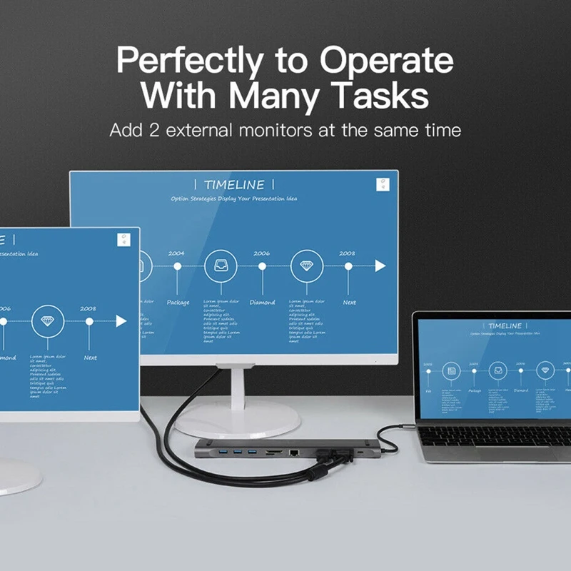 11 в 1 концентратор 4k usb кабель с ра