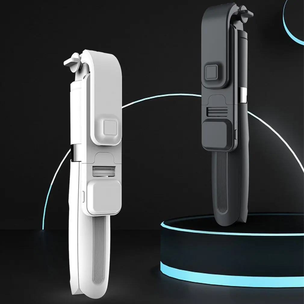 

HOT!Wireless Bluetooth-compatible selfie stick foldable mini tripod with fill light shutter remote control for IOS Android