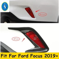 accessories rear bumper fog lights lamps frame decor frame cover trim for ford focus mk4 2019 2021 sedan chrome carbon fiber
