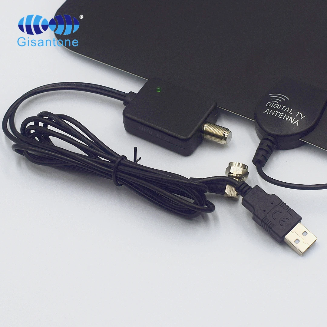 

Factory price Digital indoor VHF 174-230/447-855Mhz TV antenna with RG174 cable