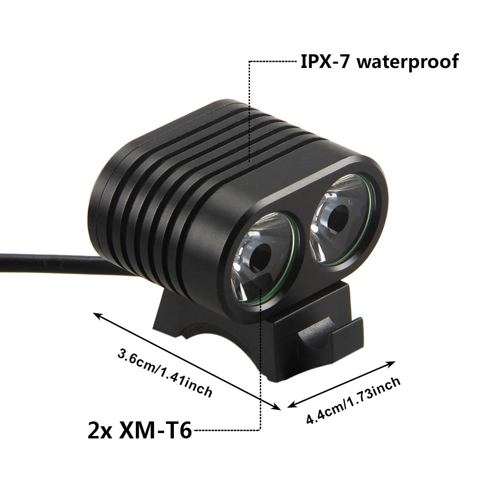

8000LM Charging USB 4 Mode Bicycle Light 2 T6 Aluminum Alloy Headlight Suitable for Cycling , Camping Charging Bicycle Light