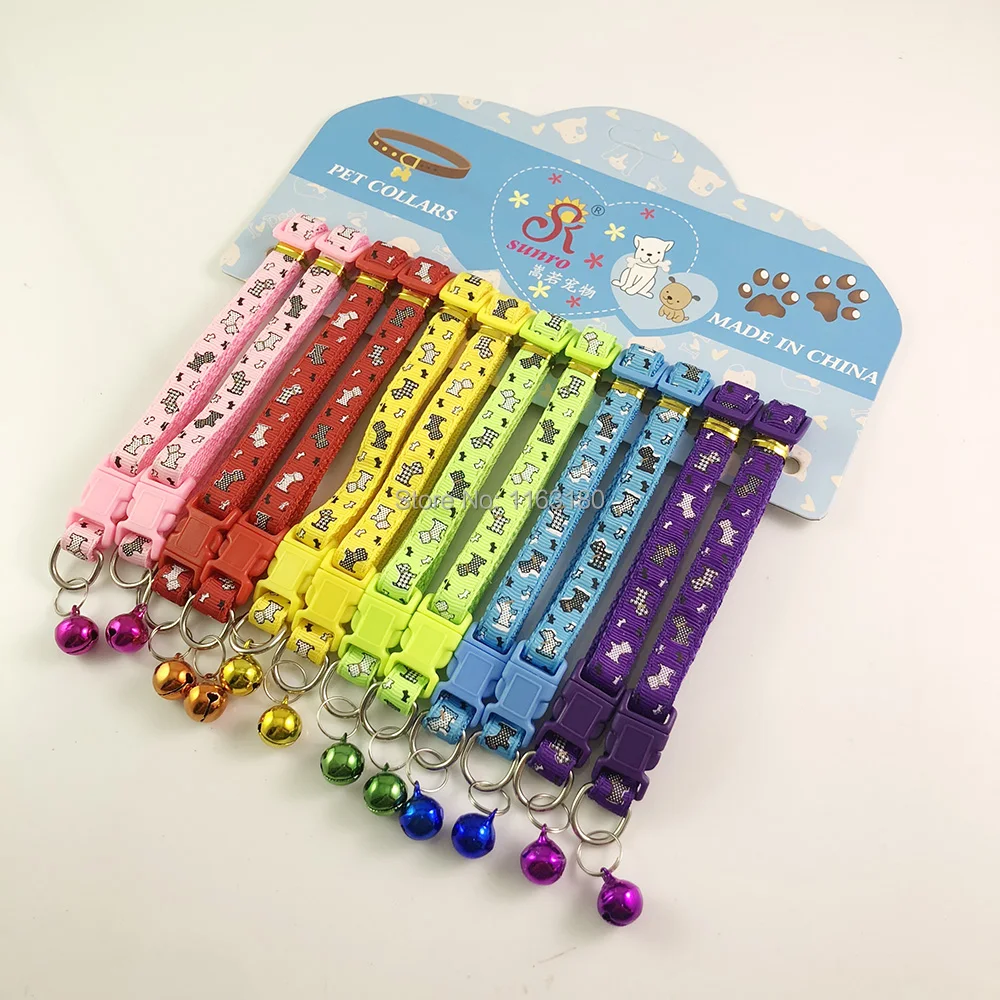 144 шт./лот Регулируемый милый ошейник для собак и кошек галстук-бабочка домашних