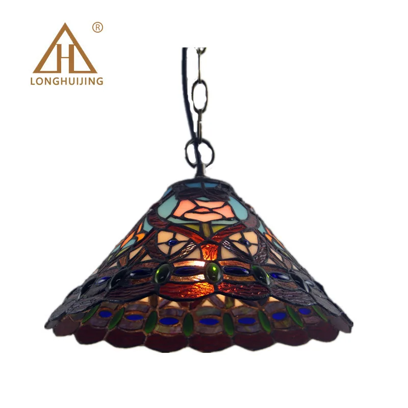 Креативная Витражная лампа Тиффани с американским хвостом дракона в стиле ретро