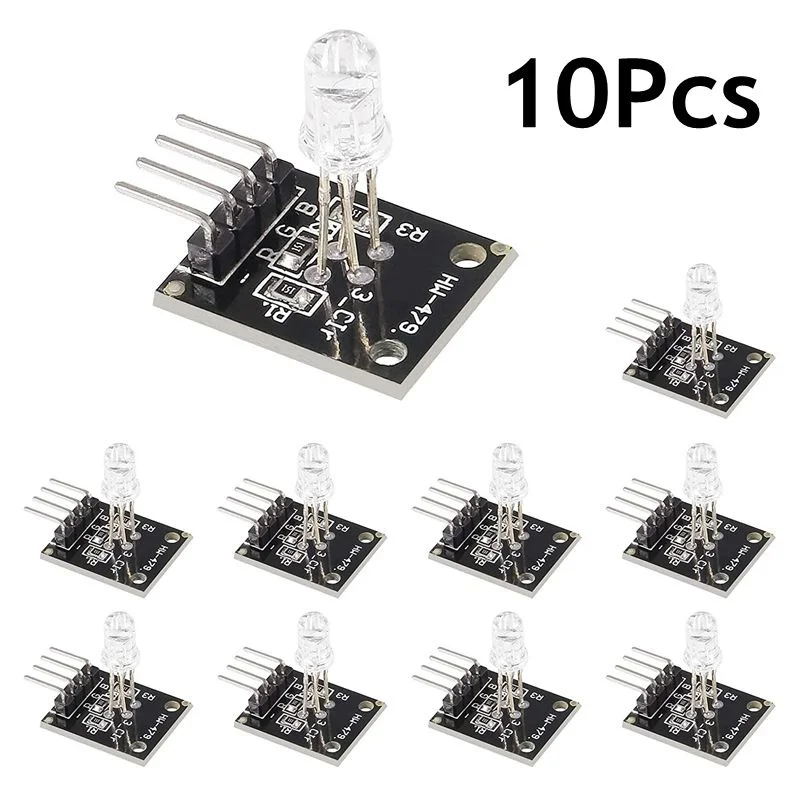 10pcs/lot KY-016 Modules 4 Pin Three Colors RGB LED Sensor Module For Arduino DIY Starter Kit