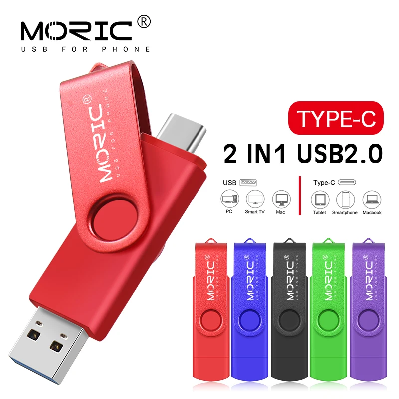Поворотный usb-флеш-накопитель Тип c 32 ГБ для смартфона Android type 128 флеш-карта 64