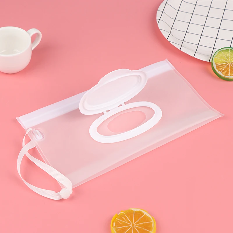 

Portable Light Weight Cartoon Baby Kids Wet Wipes Clutch Carrying Bag Wet Paper Tissue Container Dispenser Snap-strap Pouch