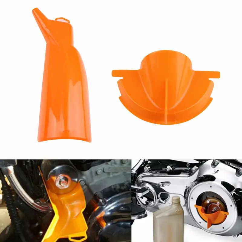 Оранжевый пластиковый автомобильный мотоцикл основной Чехол для залива масла воронка инструмент для Harley Sportster 883 1200 XL XR Softail Dyna прогулочный трёхколёсный мотоцикл