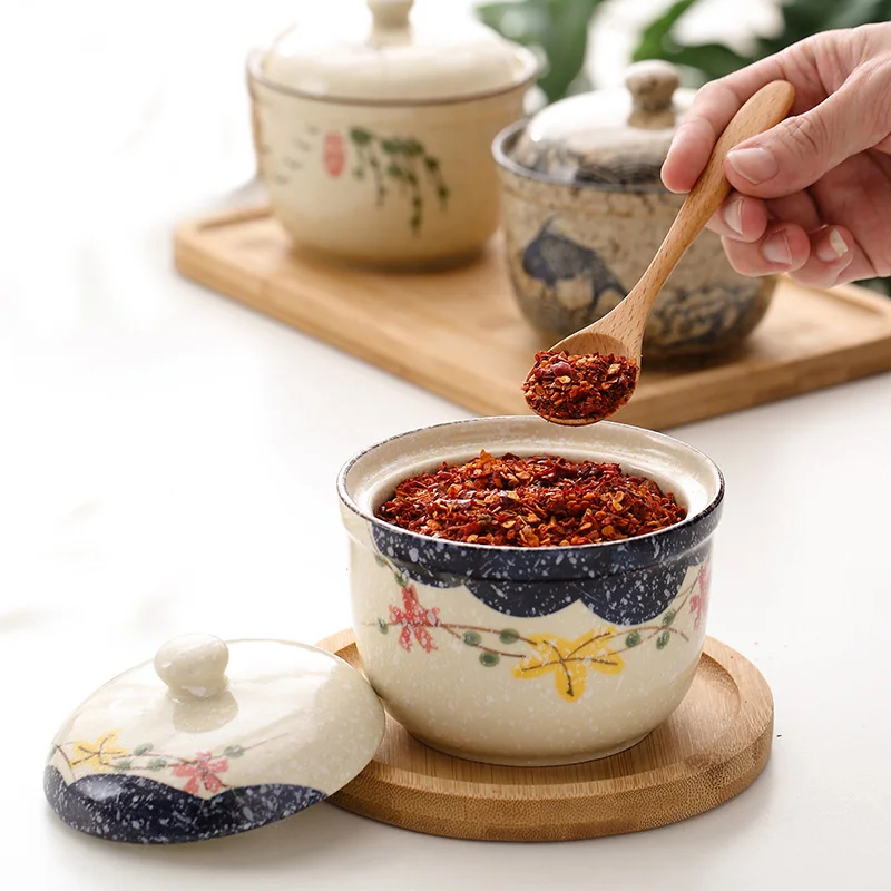 В японском стиле Керамика мелкая бытовая приправа со вкусовыми добавками