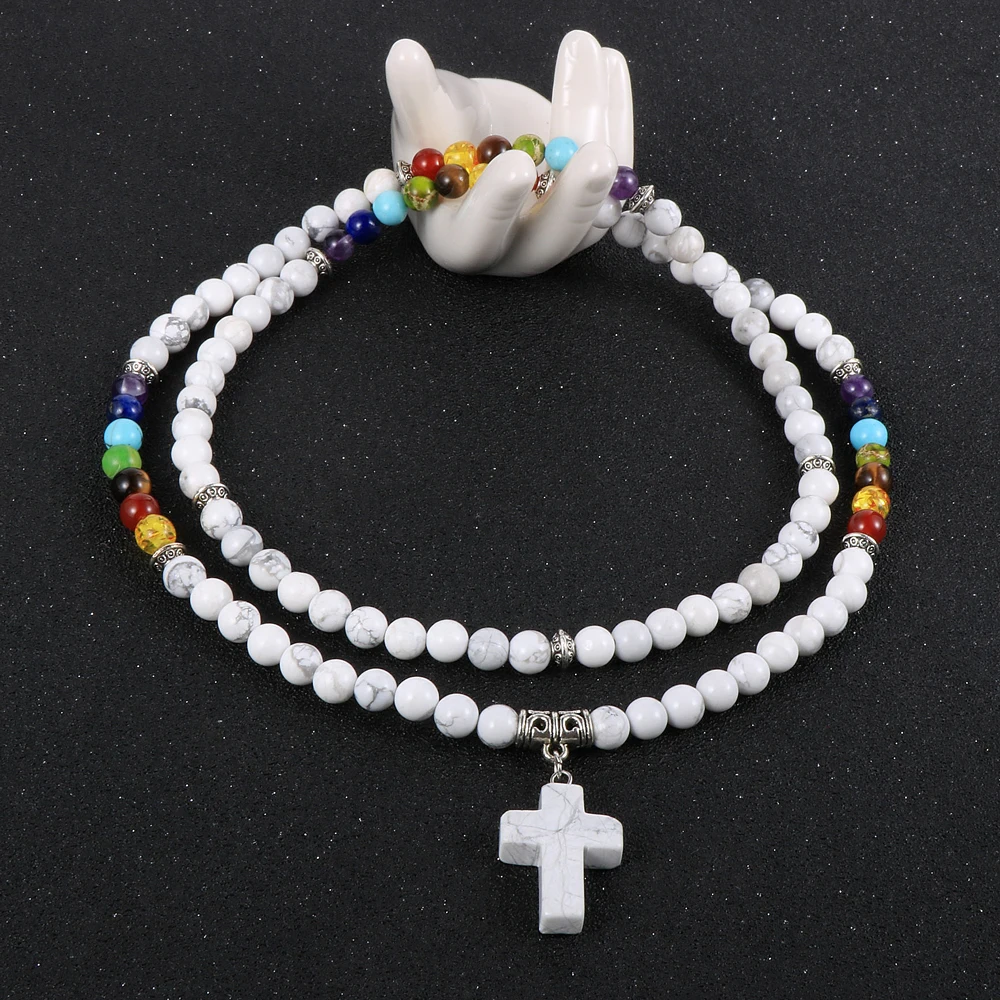 Женский и мужской браслет из натурального камня 7 чакр 108 малы бусины