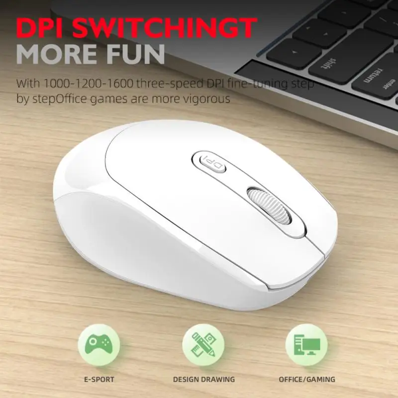 

Беспроводная игровая мышь с USB-приемником, 2,4 ГГц, 1600DPI