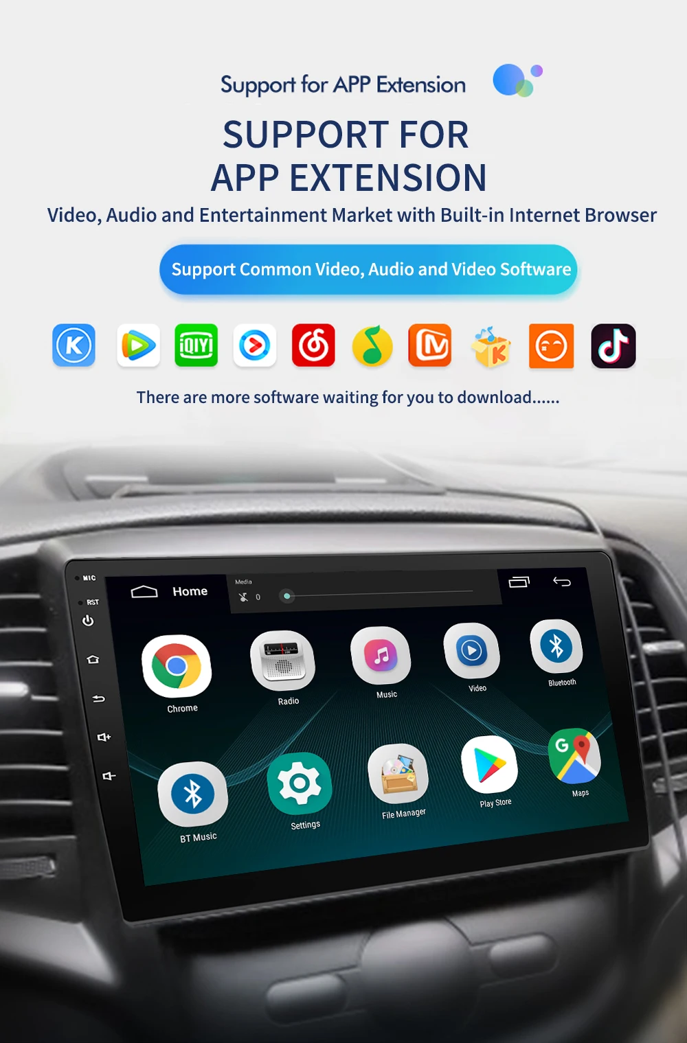 Car Radio Autoradio 10" Android 8.1 Wifi Car Stereo Radio Coche GPS Radio Carro Bluetooth Mirrorlink Samochodowe Reversing Cam