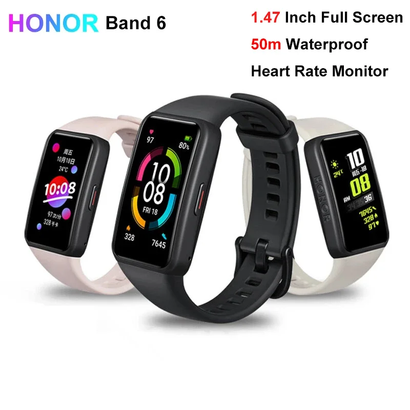 Смарт часы Huawei Honor Band 5 6 водонепроницаемый фитнес браслет с измерением пульса и