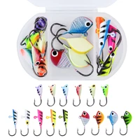 goture winter fishing lure kit ice fishing hook 1 7 3g 20mm 35mm ice jig fishing lure for panish carp fishing tackle with box