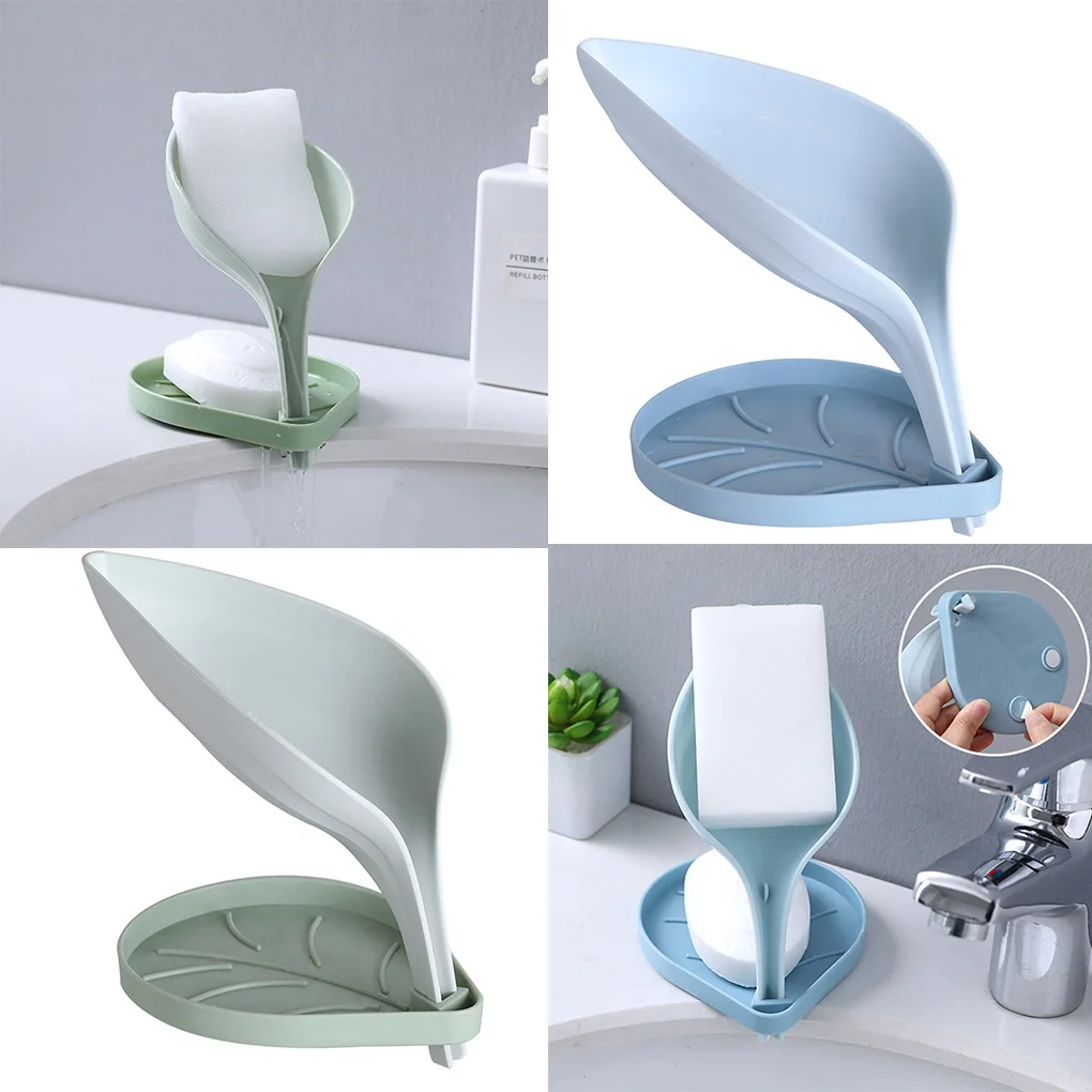 

Leaf Shape Soap Drain Rack Home Hotel Restaurant Bathroom Toilet Hand Cleaning Soap Holder Tray Storage Drying Rack Cleaning