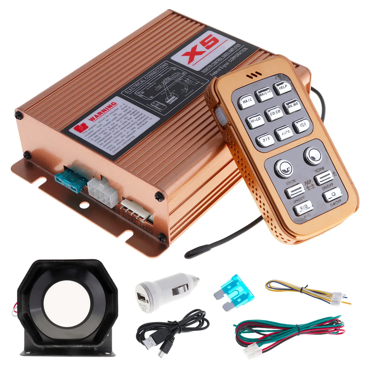 400 Вт 8 звук громкий звуковой сигнал автомобиля Предупреждение сигнализации