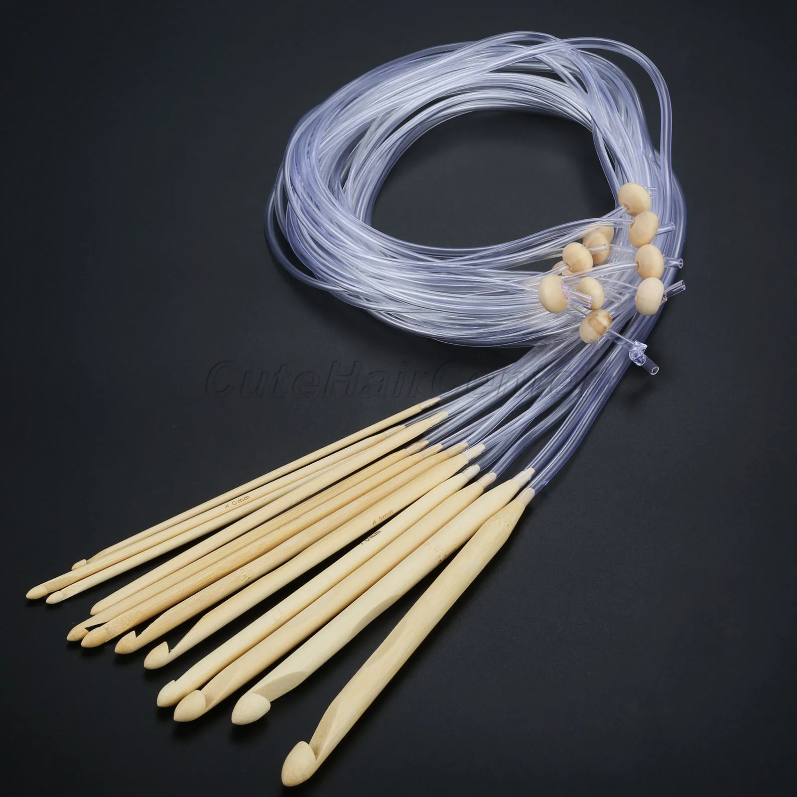 12 шт./компл. афганский Тунис крючок для вязания выбеленный бамбук Ручное шитье