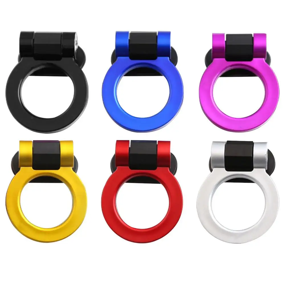 

Car Trailer Hooks Sticker Simulation Car Styling Rear Front Trailer Decoration Racing Ring Vehicle Towing Hook ABS Auto Exterior
