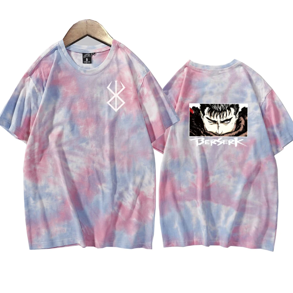 

2021 Hot Anime Berserk Harajuku Short Sleeve Tie Dye Print T-shirt