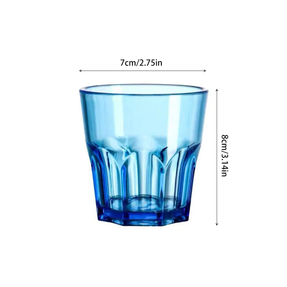 

4Pcs Acrylic Transparent Cups Shatterproof Beverage Cups Octagon Cup