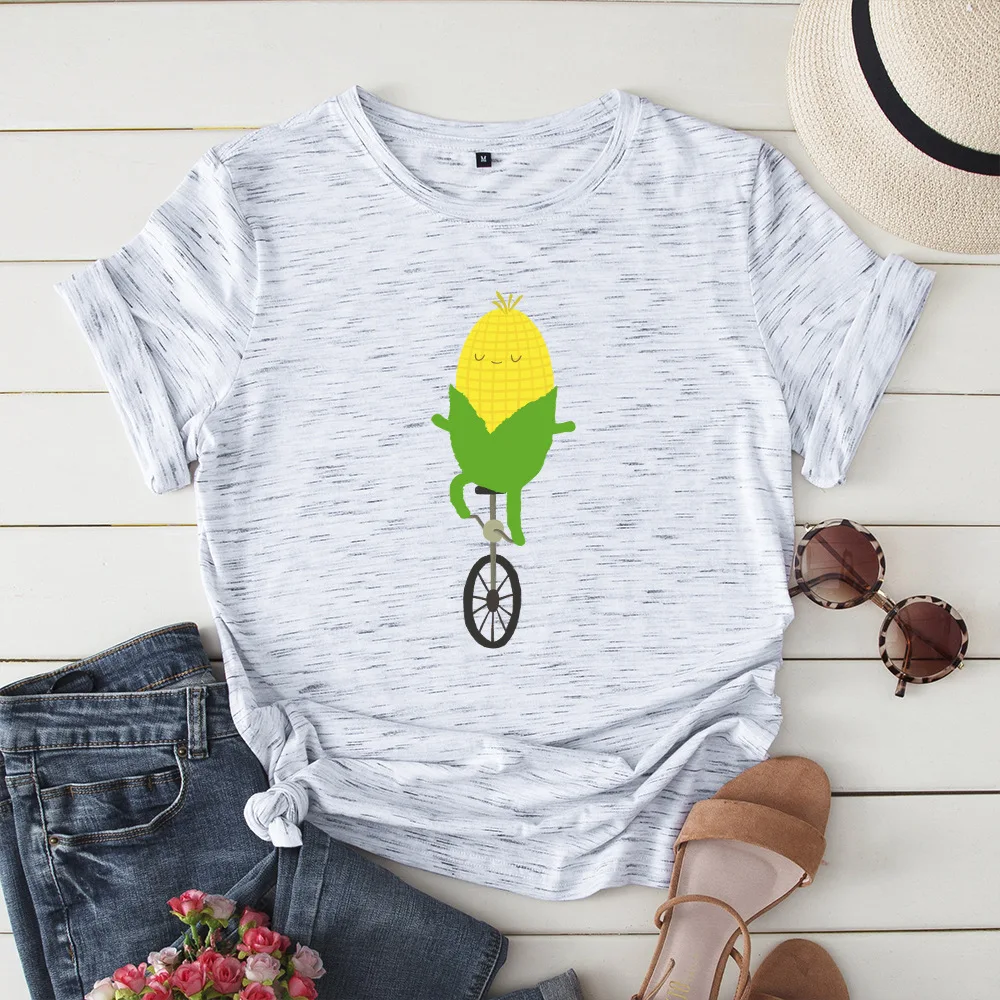 2020 Повседневная Женская свободная креативная футболка с круглым вырезом и