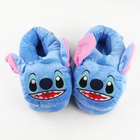 kawaii stitch plush slippers lilo stich plush stuffed slippers for women man cartoon winter shoes children adult gifts
