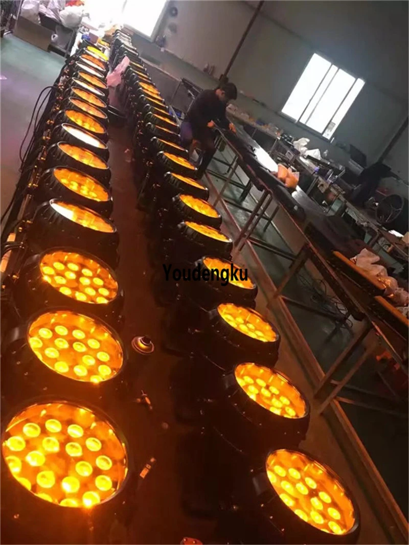 8 шт. светодиодные par ip65 водонепроницаемые прожекторы с зумом 18x18 Вт rgbwa +