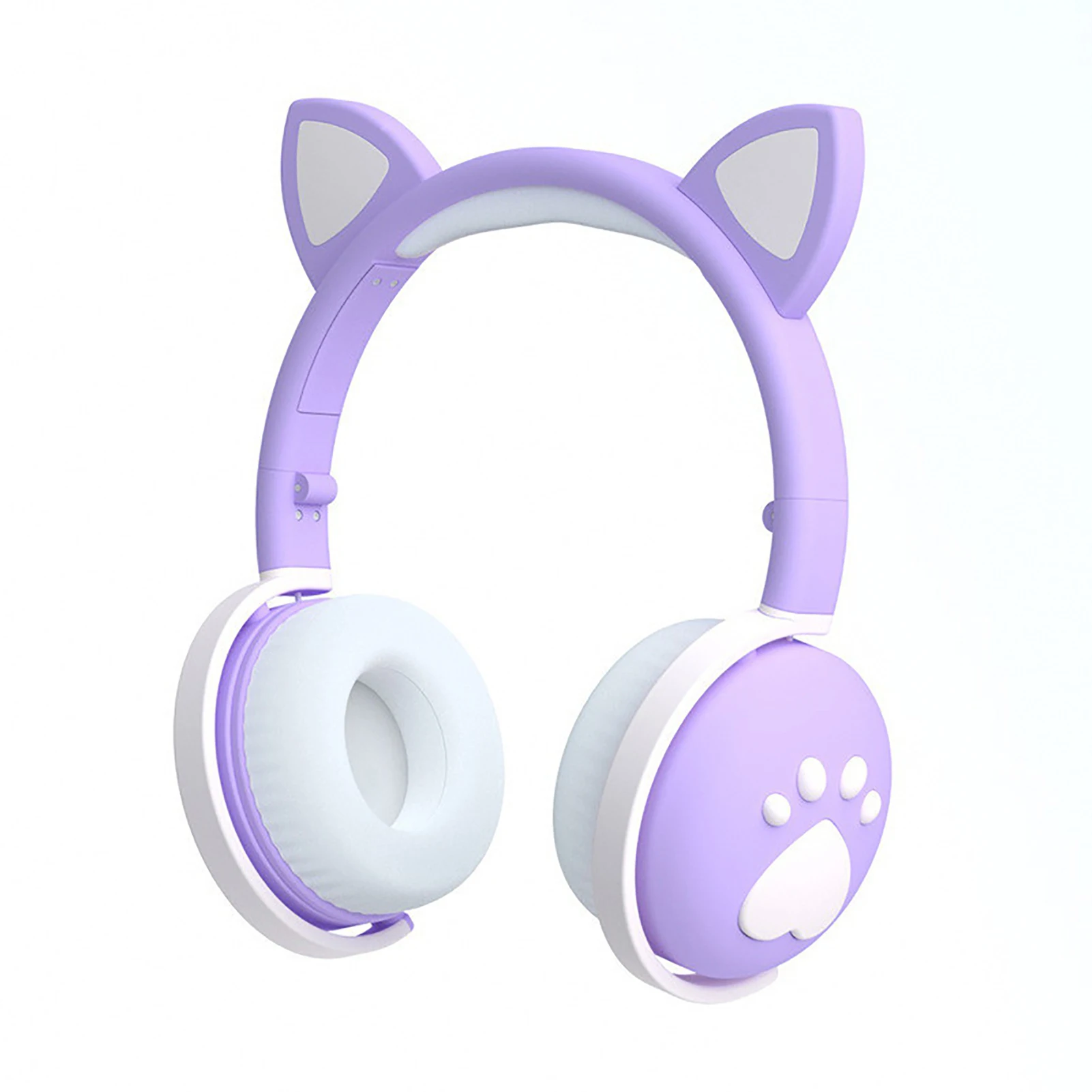 

Cute Cat Bluetooth Wireless Headphone With Microphone Flashing light Noise Cancel Earphone Music Helmet Girl Kid Gift