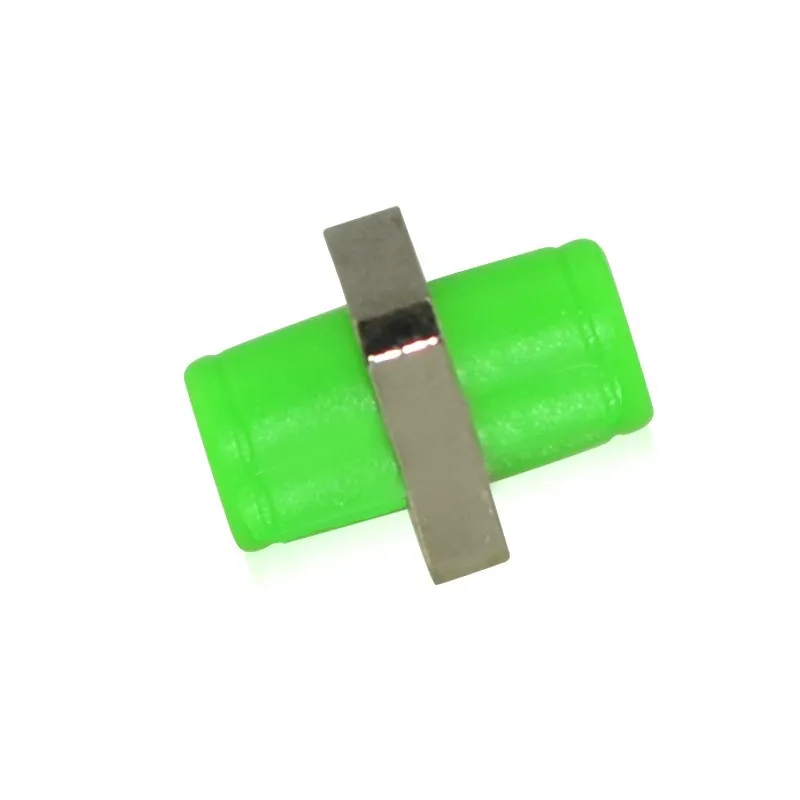 Free Shipping 50pcs FC Square Die-casting Fiber Optic Adapter with Green Cap, Compatible With Both Single Mode and Multi Mode