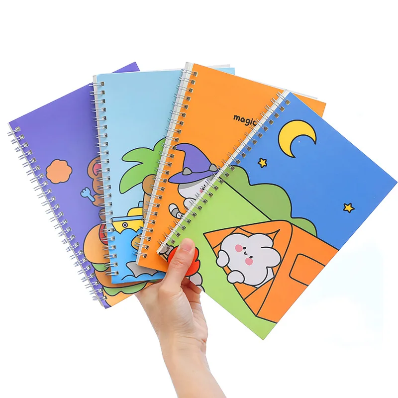 

60 Sheets A5 Paper Size 20.7x14cm Cartoon Cover Filler Paper Notebook School College Office Girls Cute Writing Book Notepads
