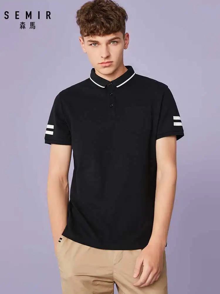 Футболка поло SEMIR мужская с коротким рукавом рубашка для студентов молодежная
