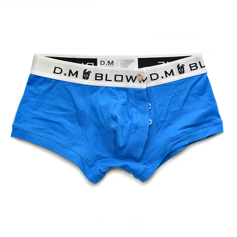 Трусы-боксеры мужские хлопковые нижнее белье для геев шорты на пуговицах |