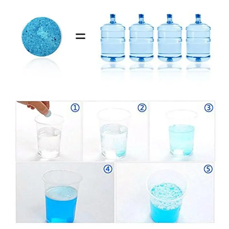 

10pcs(1Pc=4L) Car Windshield Wiper Glass Washer Auto Solid Cleaner Compact Effervescent Tablets Window Repair Car Accessories