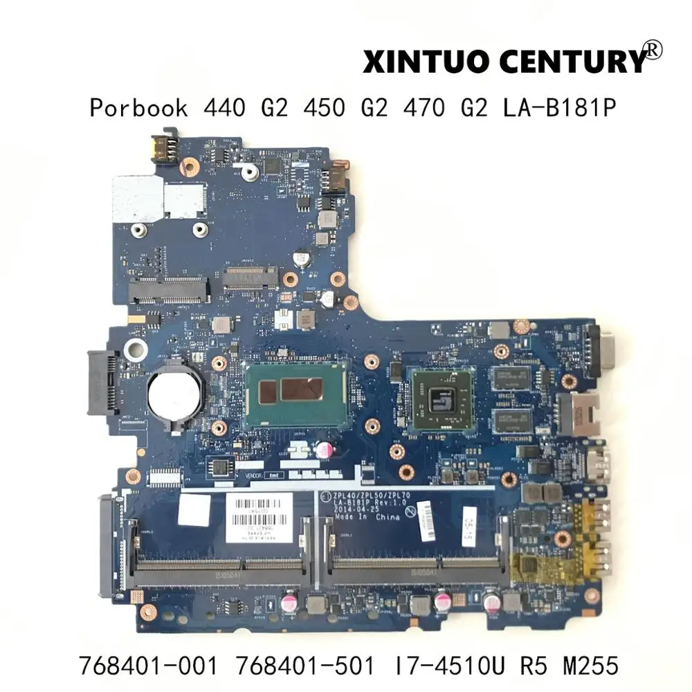 

768401-001 768401-501 For HP Porbook 470 G2 450 G2 440 G2 Laptop Motherboard LA-B181P W/ i7-4510U 216-0858030 100% tested OK