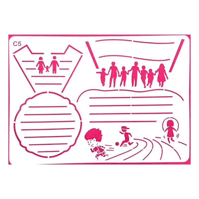 

8pcs Blackboard Journal Stencil Set Plastic Planner DIY Drawing Template Diary Planner Journal Notebook Diary Scrapbook