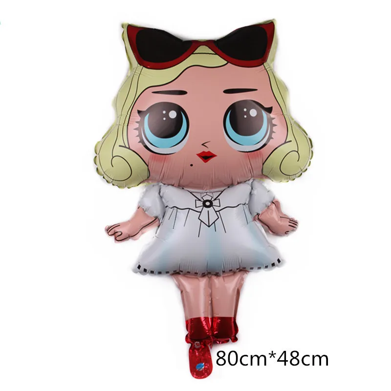 Yellow hair doll День рождения кукла-сюрприз воздушный шар рождественские украшения игра награда с изображением мультипликационных персонажей для детей милые плюшевые игрушки куклы Алюминий воздушный шар - Цвет: Yellow hair doll