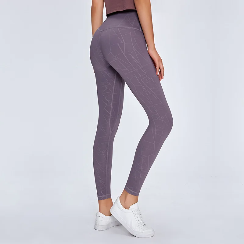 Женские леггинсы для фитнеса с высокой талией и пуш-ап спортивные обтягивающие