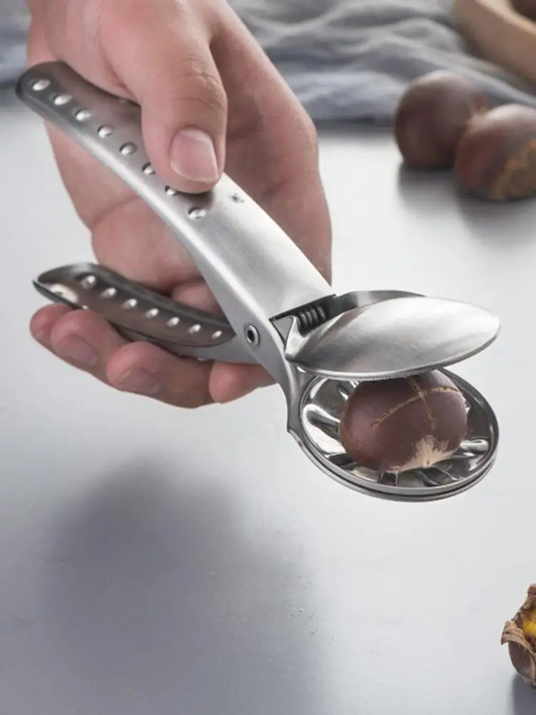 Просо открывалка пилинг каштан помощник 304 нержавеющая сталь нож с зажимом для
