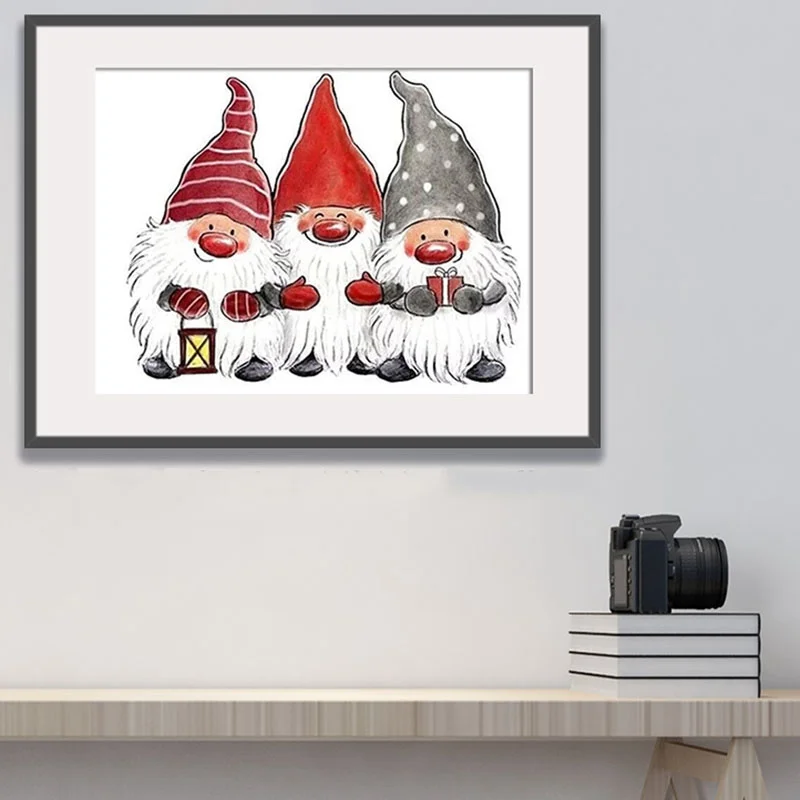 Современный Декор Санта Клаус настенная Картина на холсте Рождественский