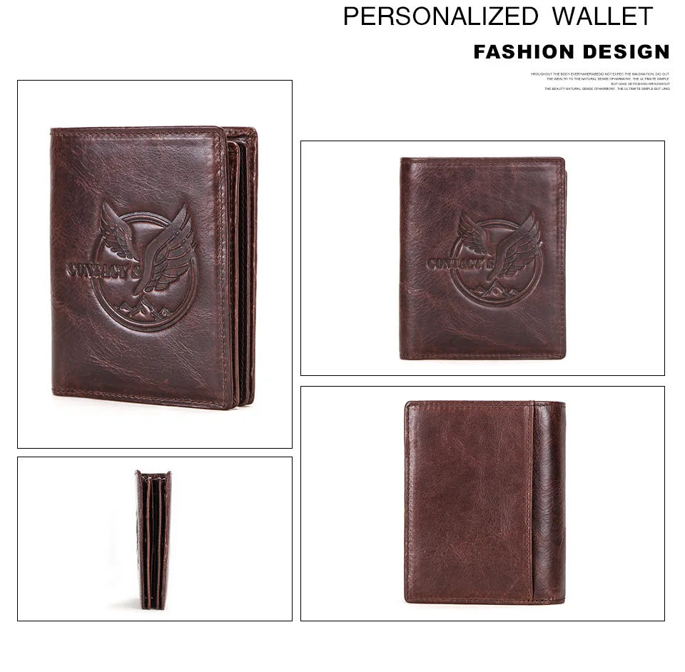 Для мужчин кошелек новая многофункциональная кожаная складывающийся втрое Вертикальная сумочка
