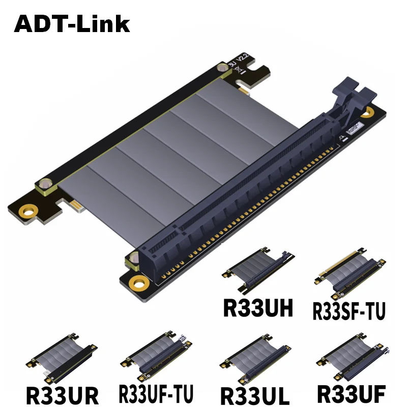 

Graphics card extension cable PCI-E x16 3.0 full speed stable compatible with ITX A4 chassis single reverse