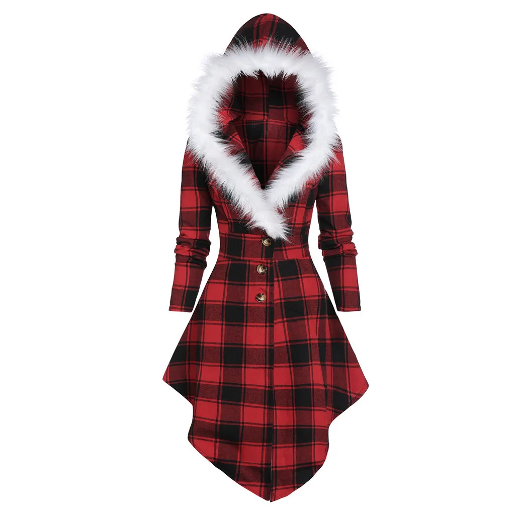 Новинка 2019 модное женское платье с длинным рукавом принтом в клетку плюшевое